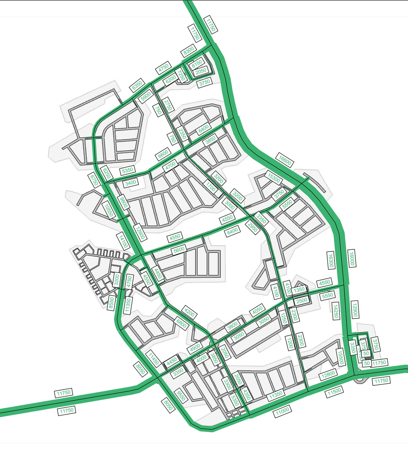 Excerpt from VISUM model