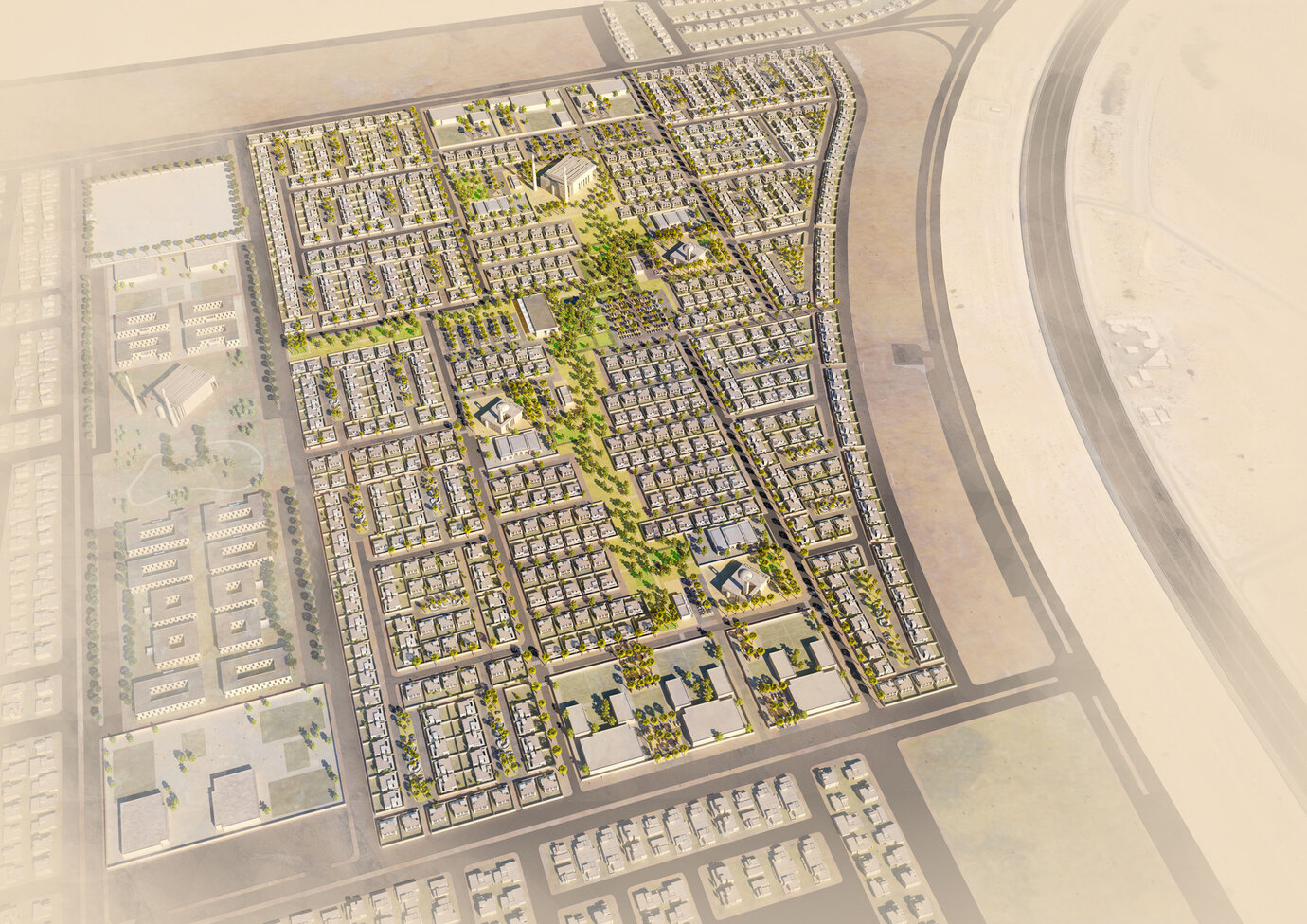 conceptual plan for one 80 ha site