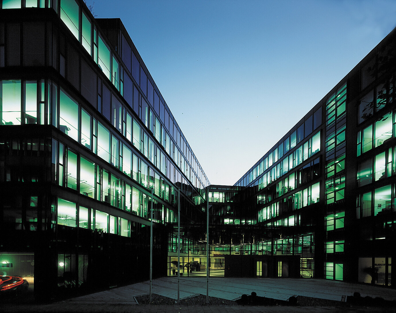 Entrance at night