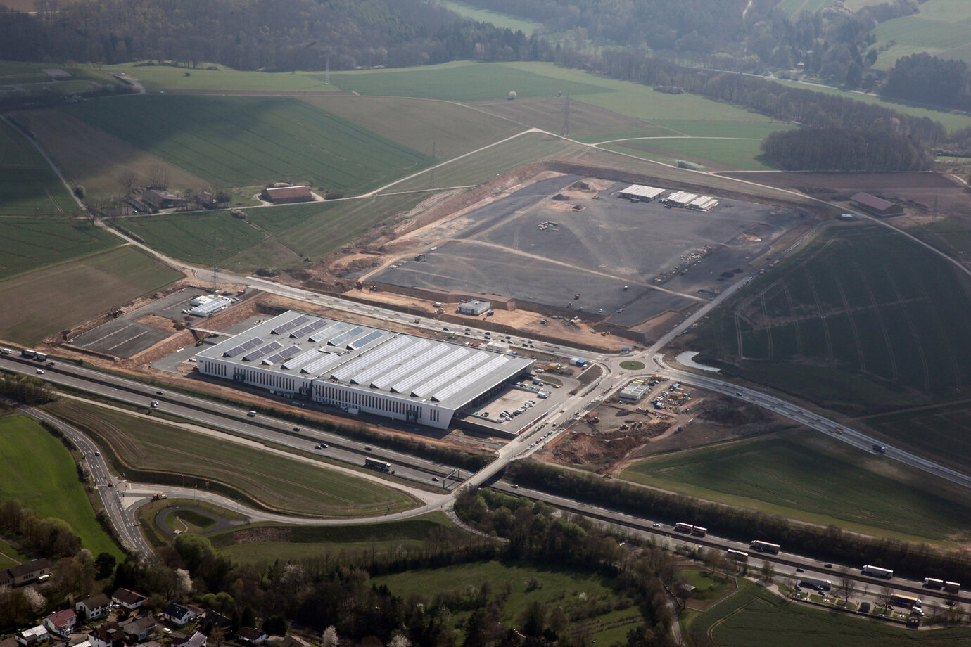commercial zone aerial view