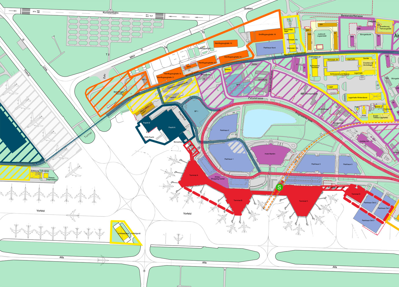 Hanover Airport, general expansion plan, planning horizon 2020
