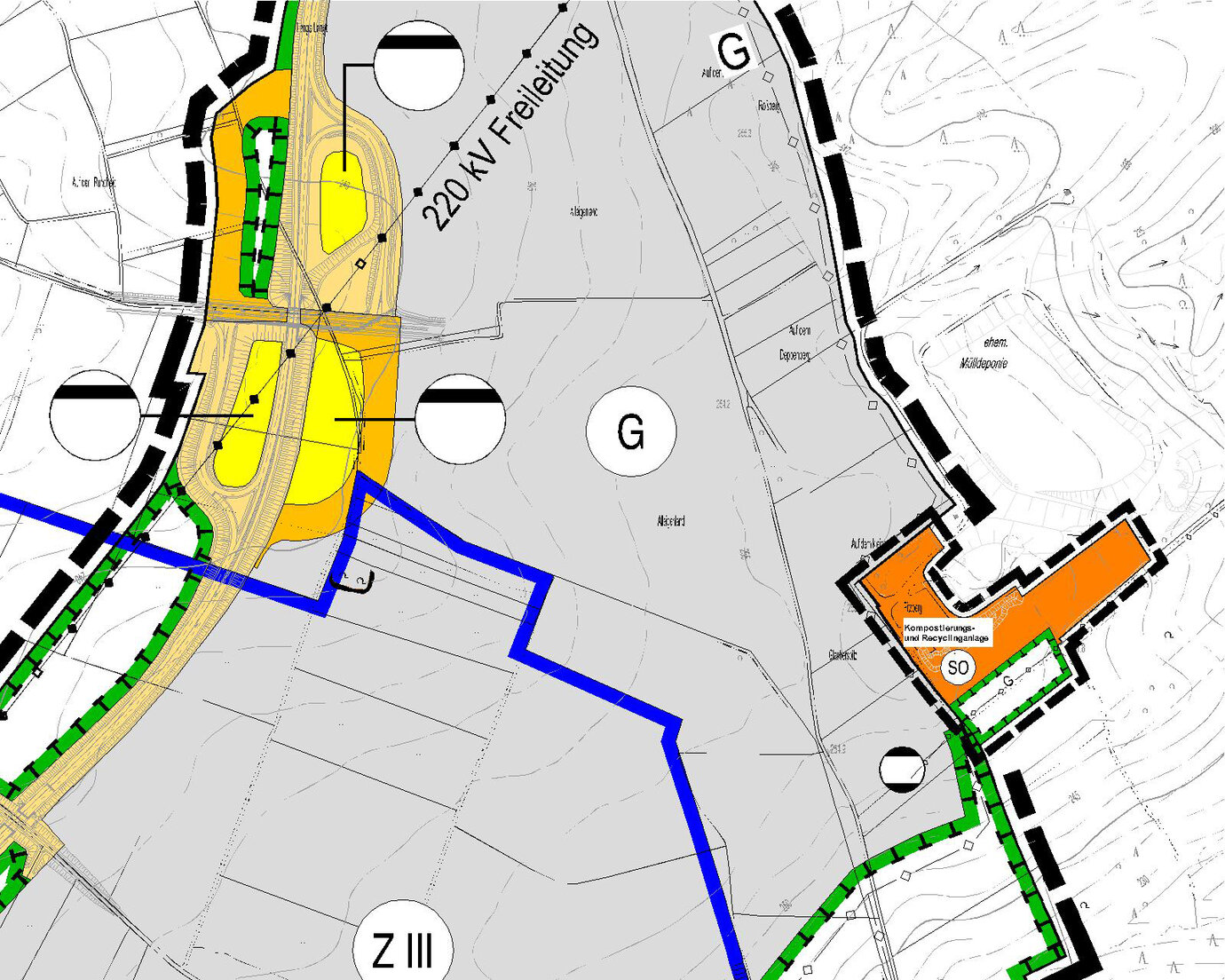 Diagram of preparatory land use planning with the industrial park