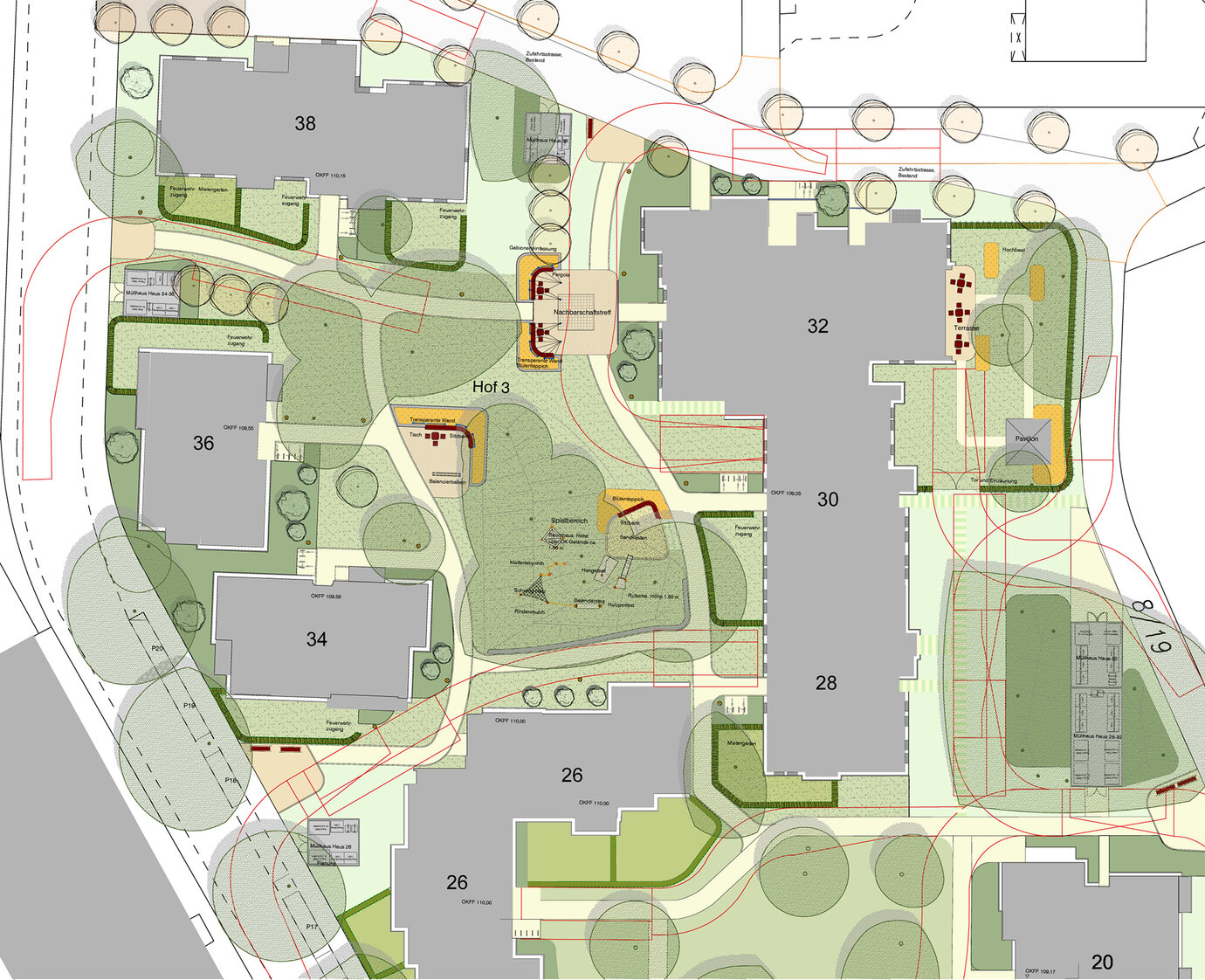 Open space planning courtyard 3