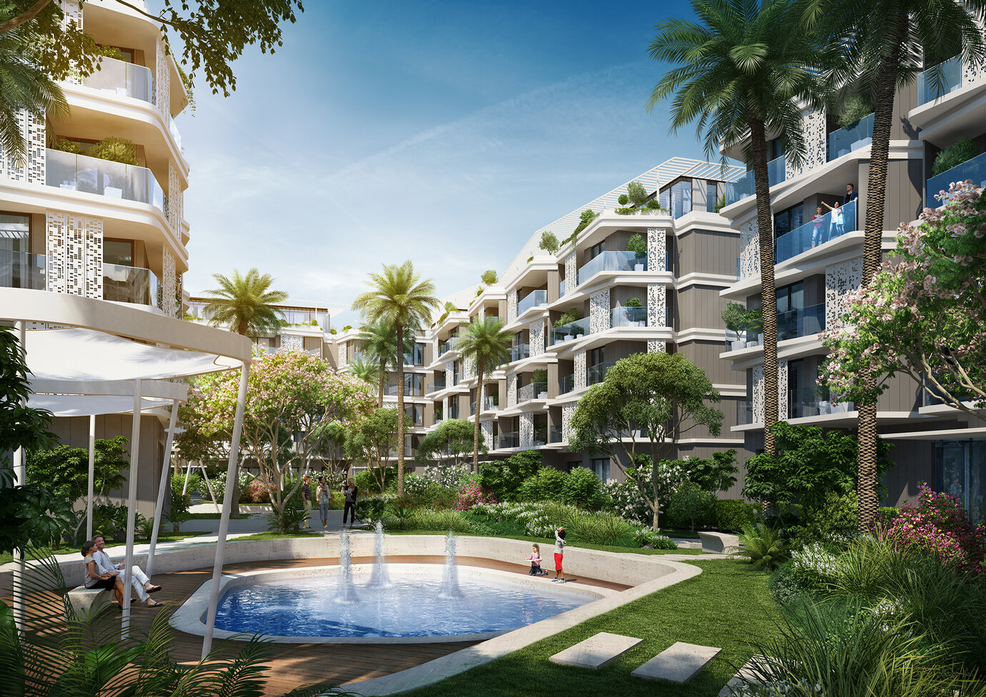 Apartment courtyard
