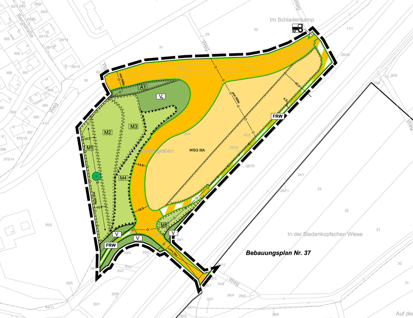 legal zoning plan no. 38 »Western access to 'Sandershäuser Berg' commercial zone«
