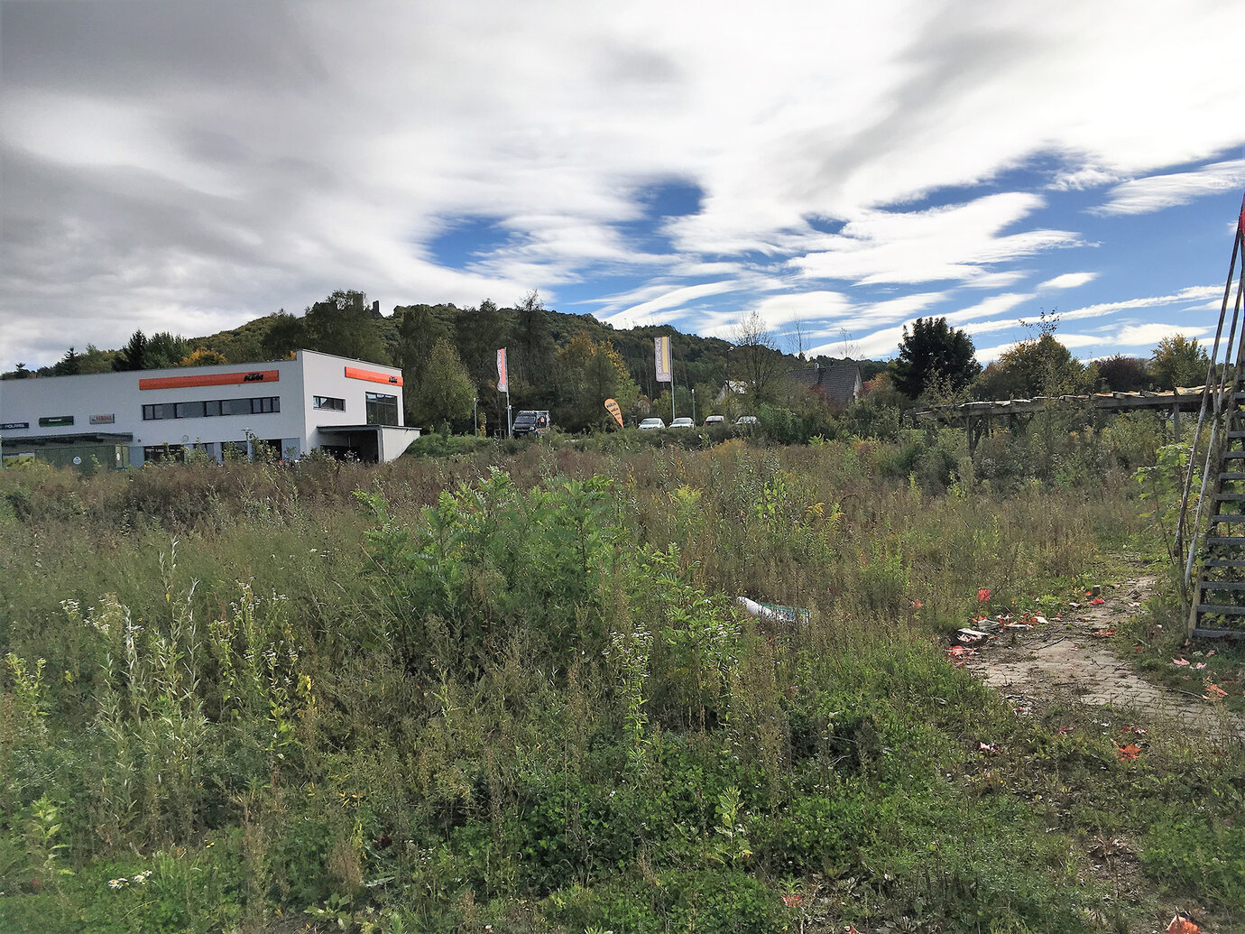 Planned area in Neumarkt, looking eastwards, 2018