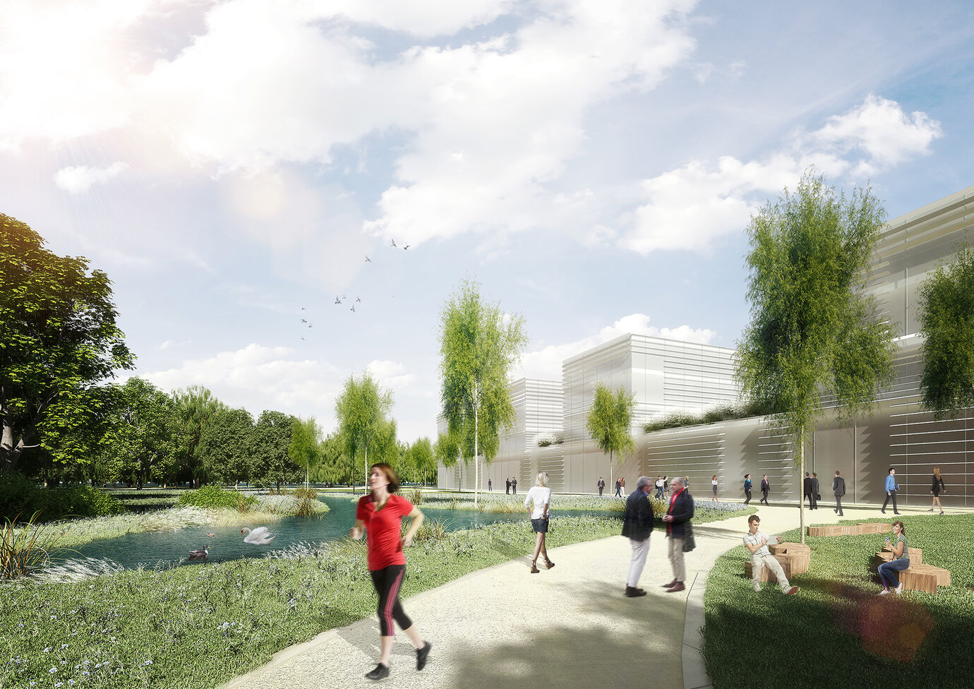 Retention and recreation areas in the transition to the natural space