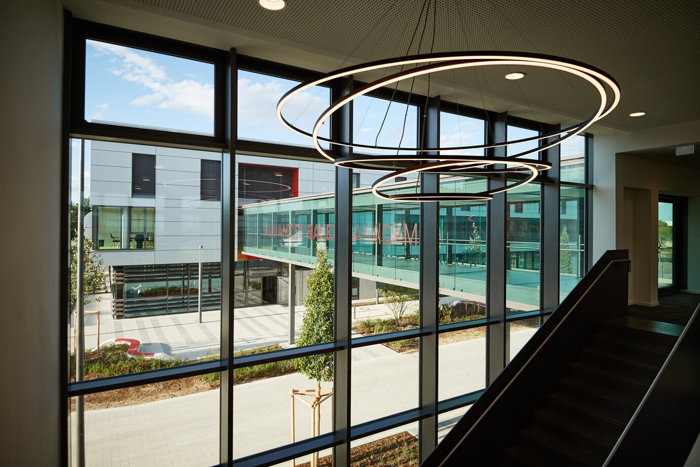 view from the foyer of venue 1 towards the academy building