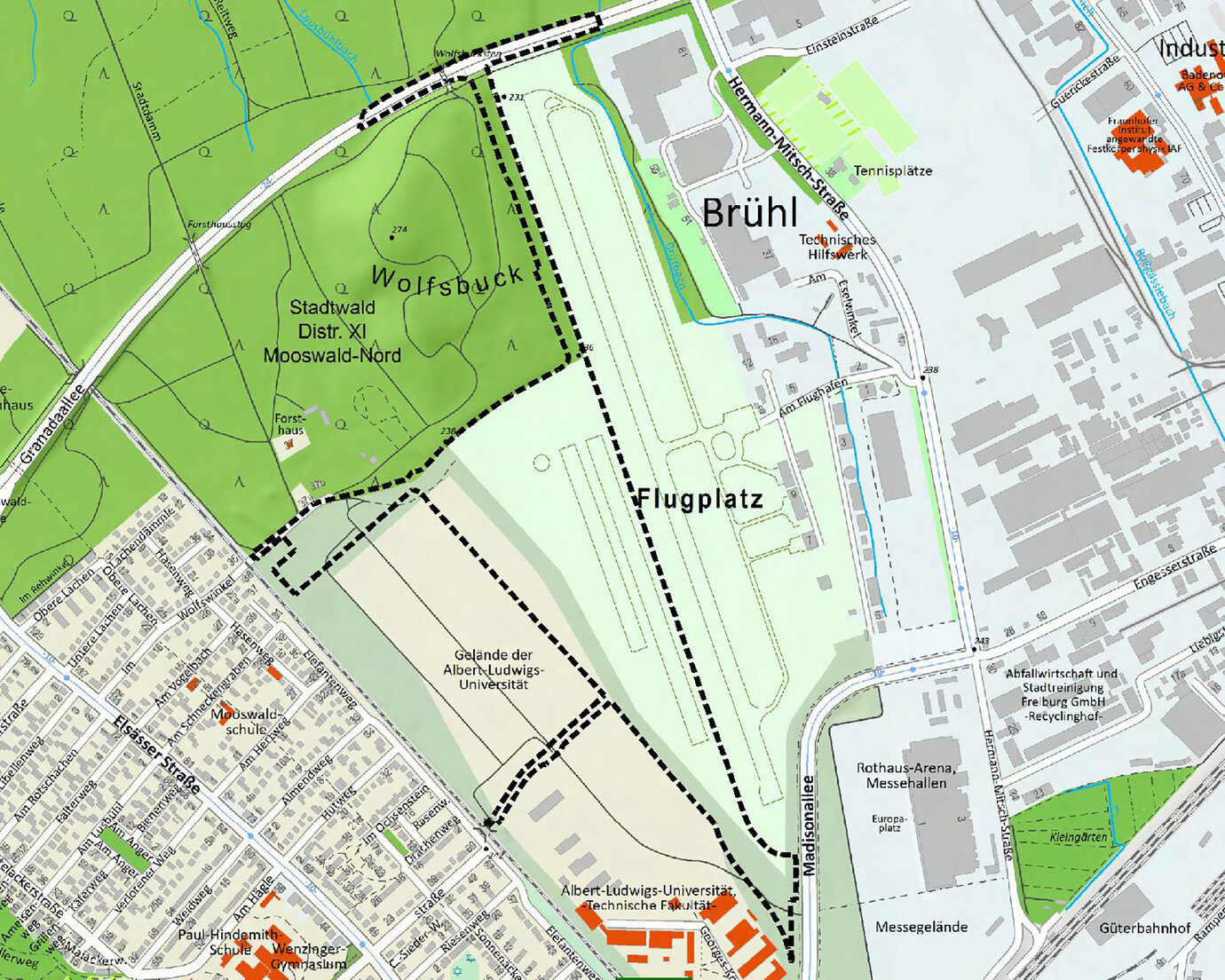 Development plan – position at the urban area