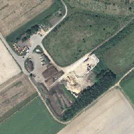 aerial photo of the composting plant