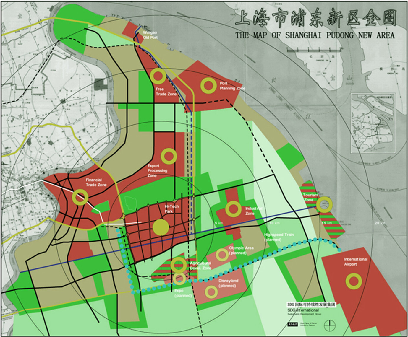 map of Shanghai Pudong