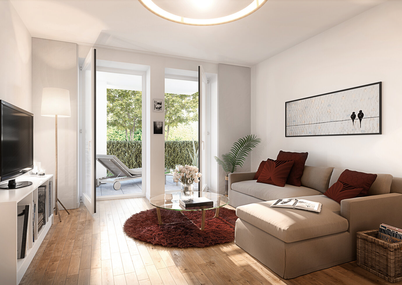 Visualization of the city apartment, ground floor