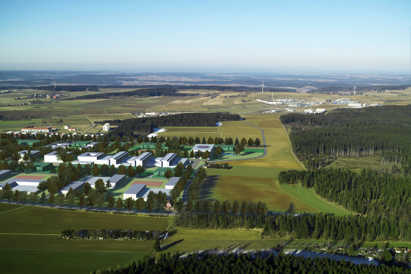 arial visualization of the new hospital